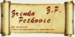 Zrinko Petković vizit kartica